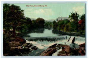 c1910s View of The Falls, Stroudsburg Pennsylvania PA Antique Posted Postcard