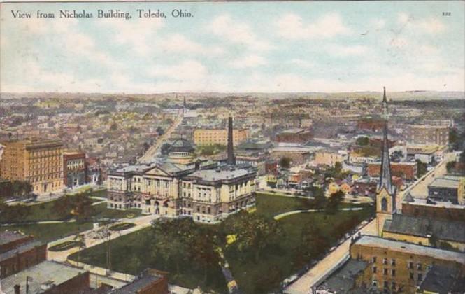 Ohio Toledo View From Nicholas Building 1911 Curteich