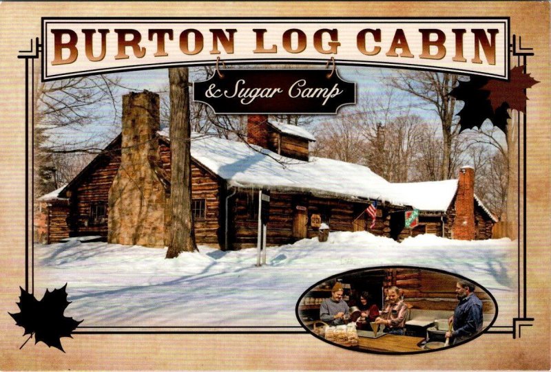 Burton OH Ohio LOG CABIN SUGAR CAMP Geauga County 4X6 Modern Postcard United States Ohio Other Postcard