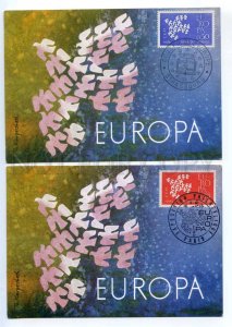 420722 FRANCE Council of Europe 1961 year Kurpershoek CEPT set of maximum cards