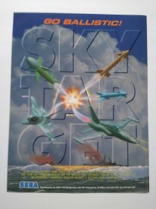 Sega Sky Target Arcade FLYER Original NOS Video Game 1995 Paper Air Combat Sheet