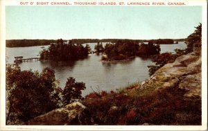 Out Sight Channel Thousand Islands St. Lawrence River Canada Postcard Toronto