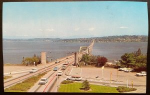 Vintage Postcard 1950's Lake Washington Floating Bridge, Seattle, Washington