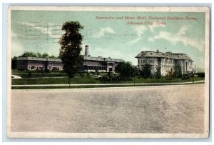 1916 Barracks Mess Hall National Soldier Home Dirt Road Johnson City TN Postcard