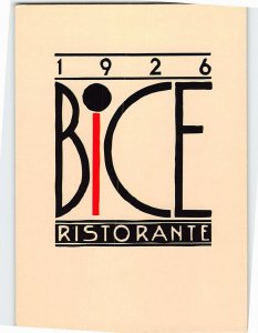 Postcard 1926 Bice Ristorante