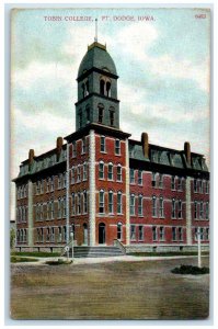 c1910's Tobin College Building Fort Dodge Iowa IA Unposted Antique Postcard