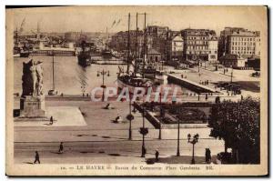 Old Postcard Le Havre Commerce Place Gambetta Charter