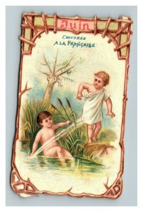 Vintage 1880's Victorian Trade Card - Chicorée A La Francaise - French Coffee