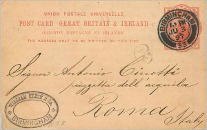 Entier Postal Stationery Postal Great Britain 1897 Great Britain Birmingham t...