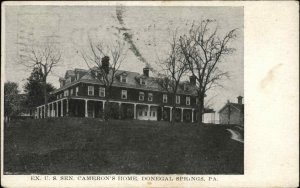 Donegal Springs PA EX US Senator Cameron Home c1910 Postcard