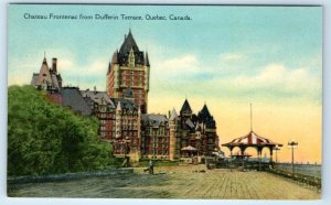 Chateau Frontenac from Dufferin Terrace QUEBEC Canada Postcard