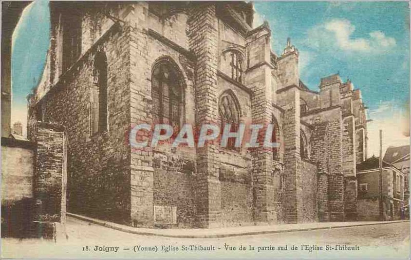 Old Postcard Joigny Yonne Church St Thibault View of the southern part of the...
