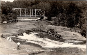 Wisconsin Keshena Falls Menominee Indian Reservation Wessa Photo Postcard W16