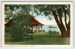 ORILLIA, Ontario Canada ~ COUCHICHING BEACH PARK ca 1930s  Postcard