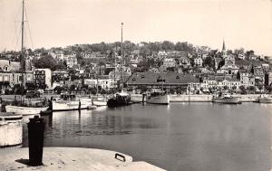 BR8220 Trouville vue sur la ville et le Bassin des Yachts ship bateaux   france