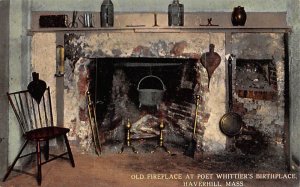 Old Fireplace at Poet Whitterier's Birthplace Havernhill, Massachusetts MA