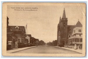 Fair View Avenue Looking North Hammels Rockaway Beach Long Island NY Postcard