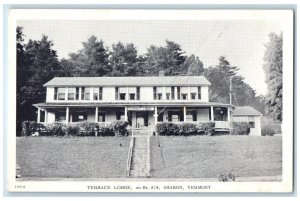 c1920's Terrace Lodge Hotel & Restaurant Stairs View Sharon Vermont VT Postcard