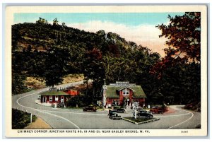 Chimney Corner Junction Route 60 Near Gauley Bridge West Virginia WV Postcard 