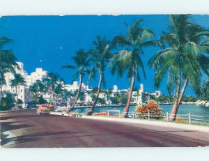 1950's PANORAMIC VIEW Miami Beach Florida FL AF0782