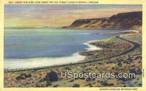 Abert Rim, Lake Abert - Three Flags Highway, Oregon OR Postcard