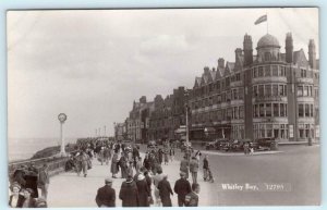 RPPC  WHITLEY BAY, England ~ Promenade WAVERLY HOTEL ca 1920s-30s  UK Postcard
