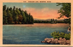 Maine Bridgton View Of Highland Lake