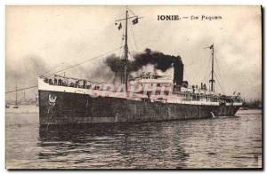 Postcard Old Boat Ionia Co. Package