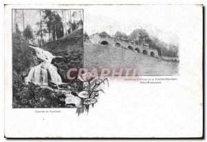Old Postcard Cascade Faymont Voutes Terrace and the hotel restaurant Feuillee...