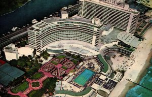 USA Fontainebleau Miami Beach Florida Chrome Postcard 09.88