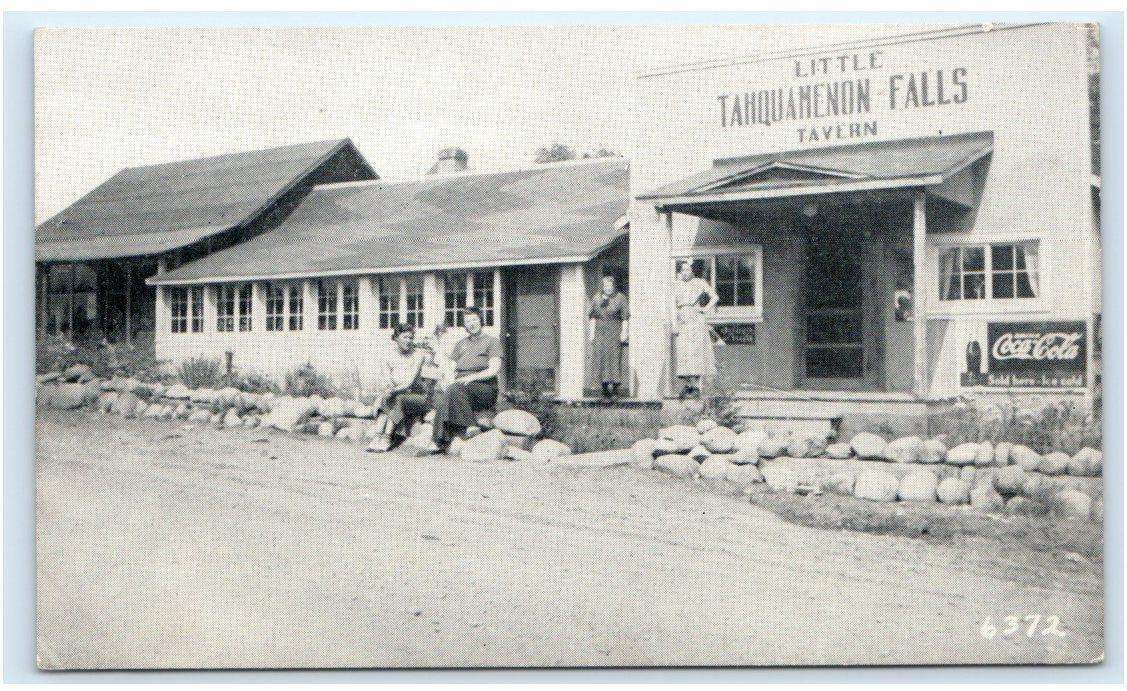 ECKERMAN, MI Roadside LITTLE TAHQUAMENON FALLS TAVERN Coke Sign 1940 Postcard United States