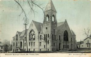Vintage Postcard Methodist Episcopal Church, Mt. Vernon IA Linn County