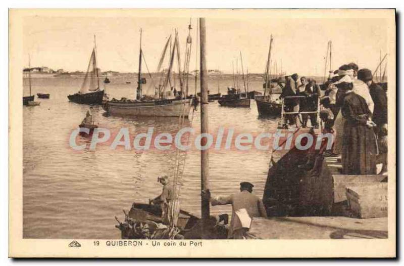 Old Postcard Quiberon Un Coin Du Port