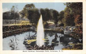 Syracuse New York 1917 Postcard Rock Gardens Onondaga Park