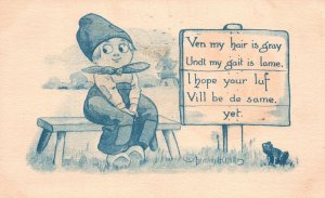 Vintage Postcard 1910's When My Hair Is Gray I Hope Your Love Will Be The Same