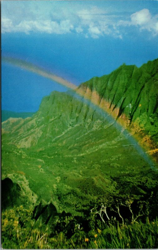 Vintage Postcard Beautiful Kalalau Valley, Kauai, Hawaii CHROME COLOR  