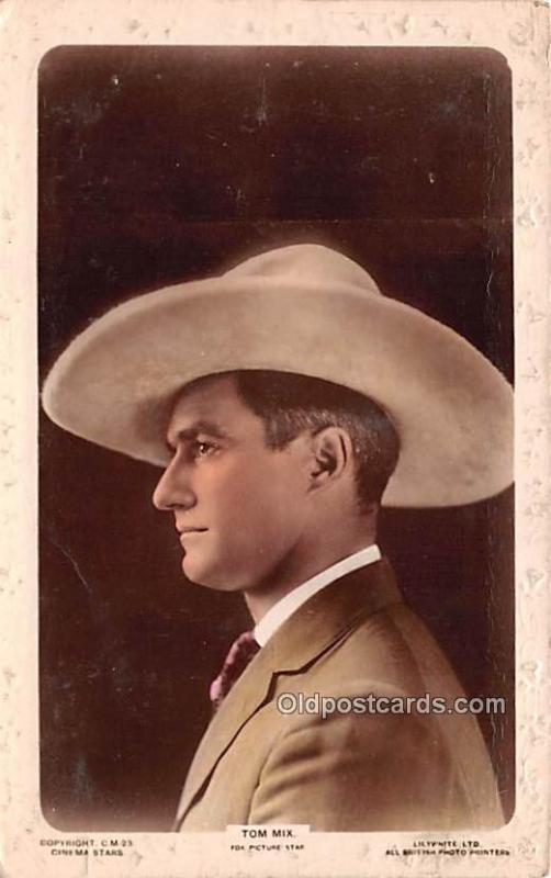 Tom Mix Movie Star Actor Actress Film Star Postcard, Old Vintage Antique Post...