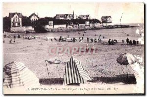 Old Postcard Office St Palais Cote d'Argent The Beach and Tenles BR