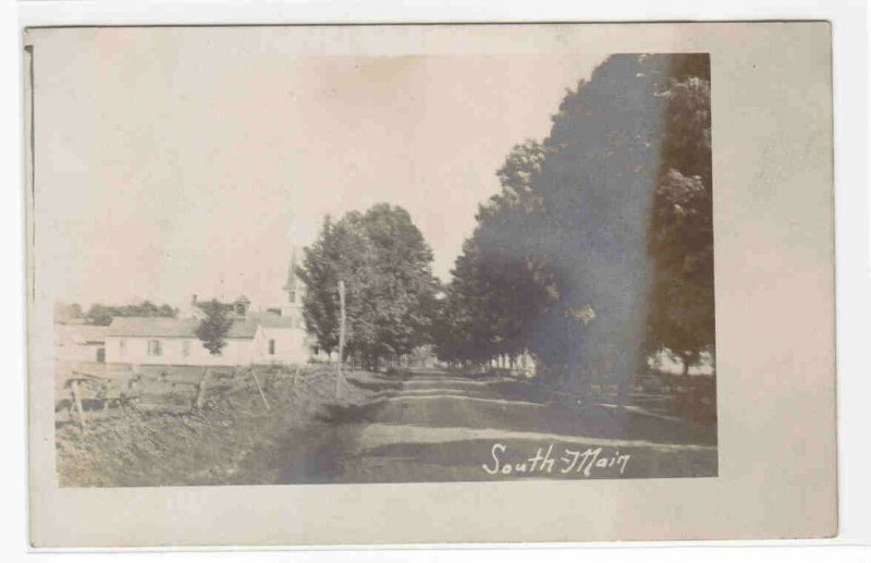 South Main Street Jackson Valley Warren Pennsylvania 1908 real photo postcard