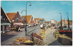 Harbor, Fishing Boats, Store Fronts, VOLENDAM, Noord-holland, Netherlands, PU...