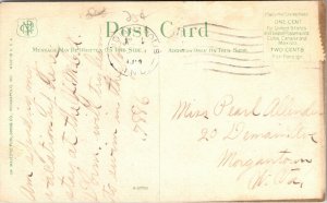 Moonlight on Fall Creek Indianapolis Indiana IN Postcard 1914 Pearl Allende