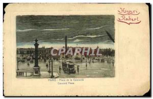 Old Postcard Paris Concorde Square