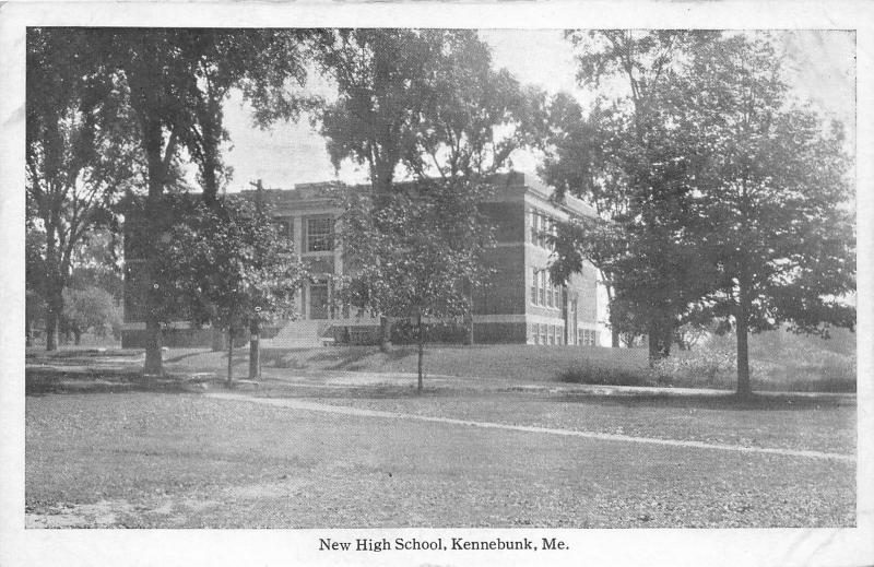 Kennebunk Maine~High School Building & Campus~c1920s Frank W Swallow Postcard