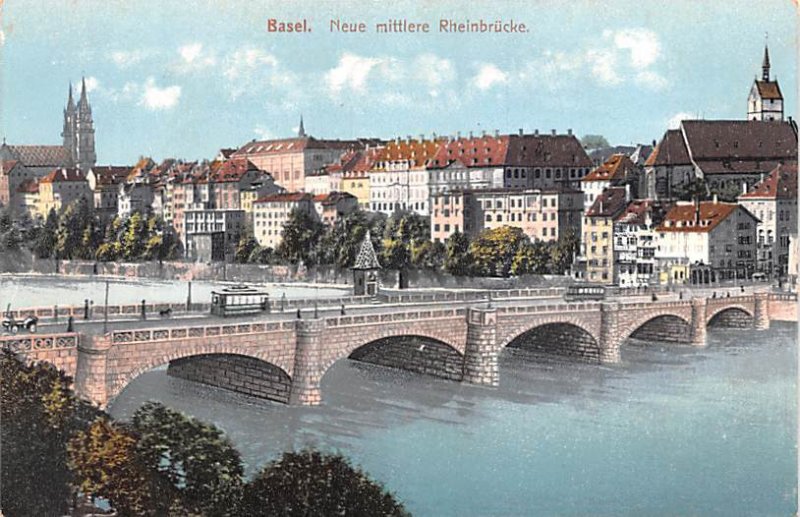 Basel eue mittlere Rheinbrucke Switzerland Unused 