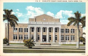 Punta Gorda Florida view of Charlotte Co Court House antique pc ZC549336