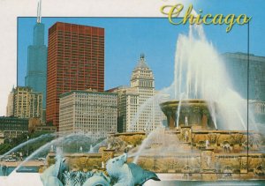 America Postcard - Chicago's Buckingham Fountain  RR9196