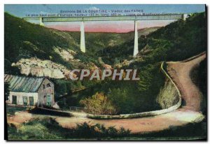 Old Postcard From Around The Fades Viaduct La Courtine