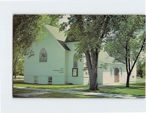 Postcard First Congregational Church, New Rockford, North Dakota