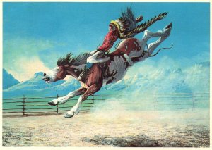 American Indian,Western Painting,Sioux Indian Two Bulls