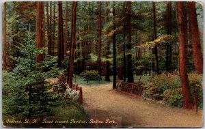 1911 Road Toward Pavilion Rollins Park Concord New Hampshire NH Posted Postcard